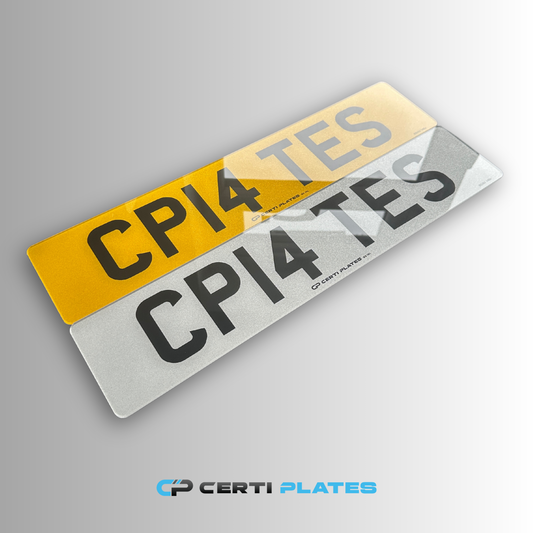 Printed Road Legal Car Number Plates