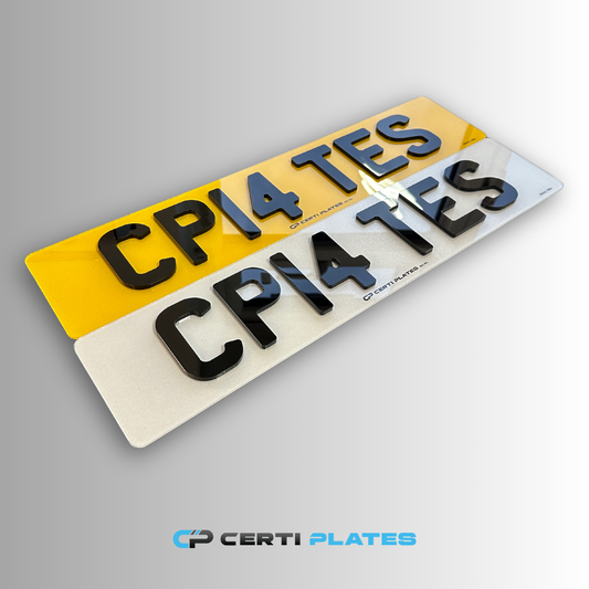 4D Acrylic (5mm) Road Legal Car Number Plates